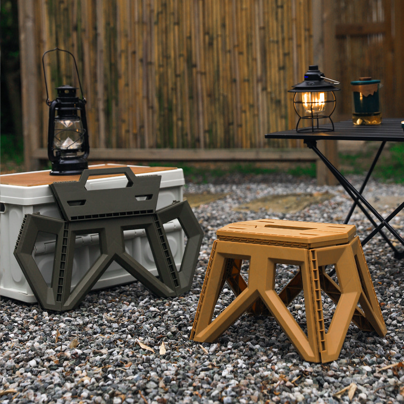 户外露营小号折叠凳子简易成人小板凳野营便携式塑料凳钓鱼凳马扎
