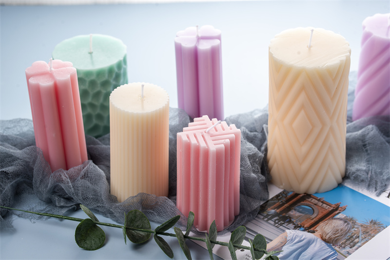 Diamond Pattern Pillar Candle Scented Candle